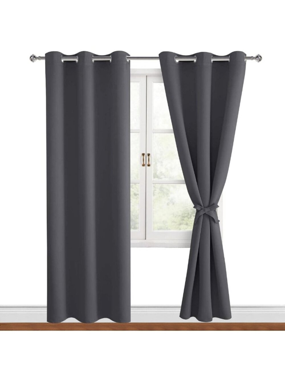 Thermal Insulated Blackout Curtains, 42x84", Light Blocking Drapes with